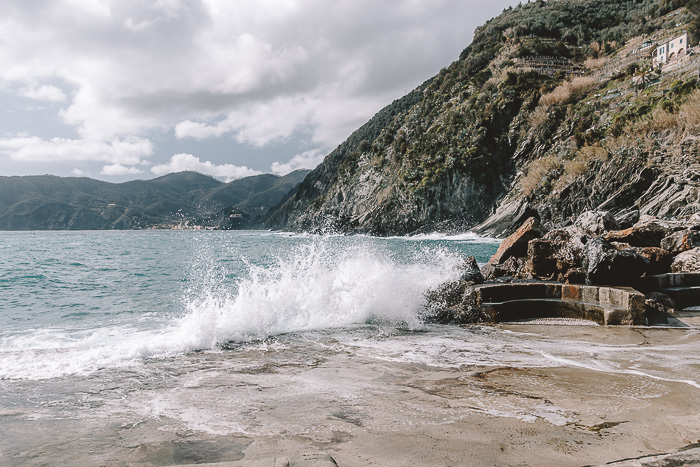 waves in Vernazza