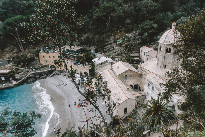 San Fruttuoso from the hiking trail, Liguria and Cinque Terre travel guide by Dancing the Earth