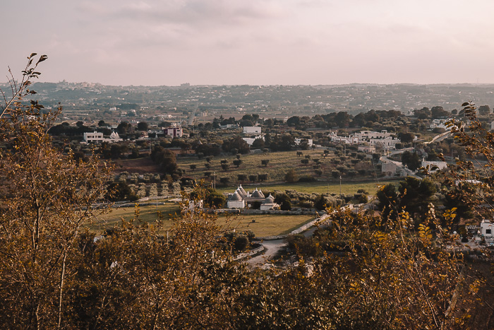 Sunset over Valle d'Itria from Locorotondo, Puglia travel guide by Dancing the Earth