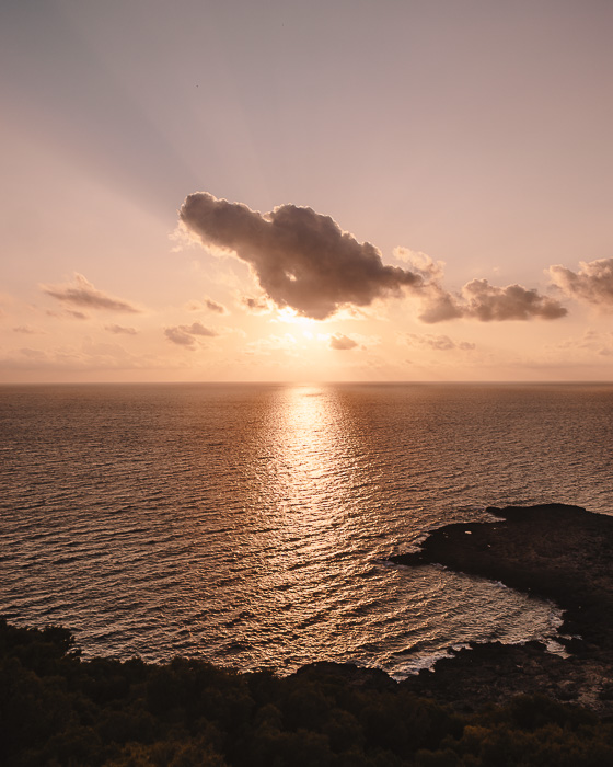 Sunset in Porto Selvaggio