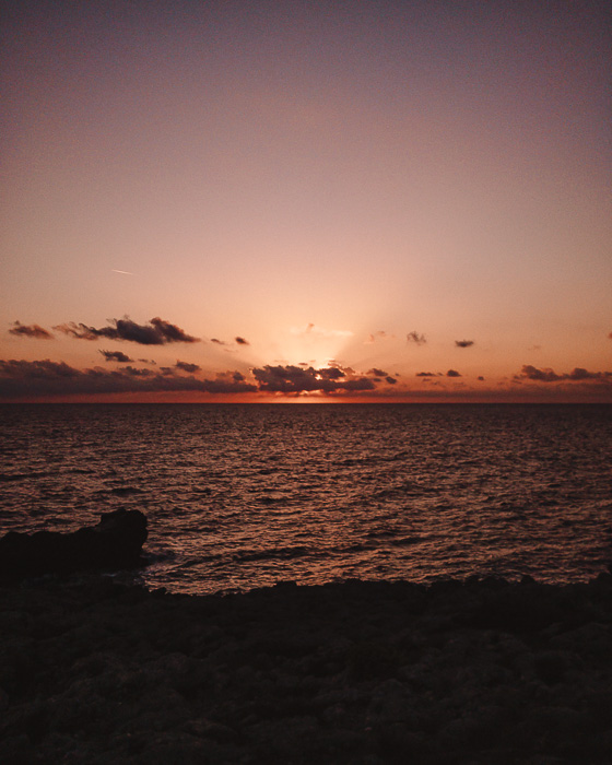 Sunset in Porto Selvaggio, Puglia travel guide by Dancing the Earth