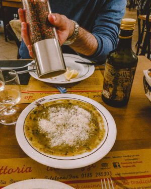 Minestrone in Trattoria da Pezzi, Liguria and Cinque Terre travel guide by Dancing the Earth