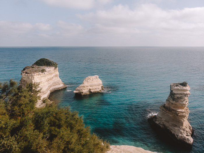 Torre Sant'Andrea, drone view, Puglia travel guide by Dancing the Earth