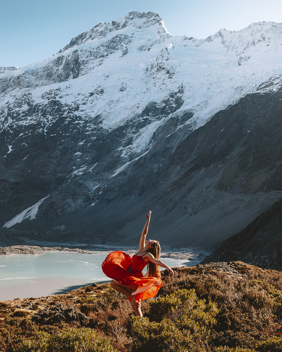 Mt Sefton from Hooker Valley track, South Island, Dancing the Earth