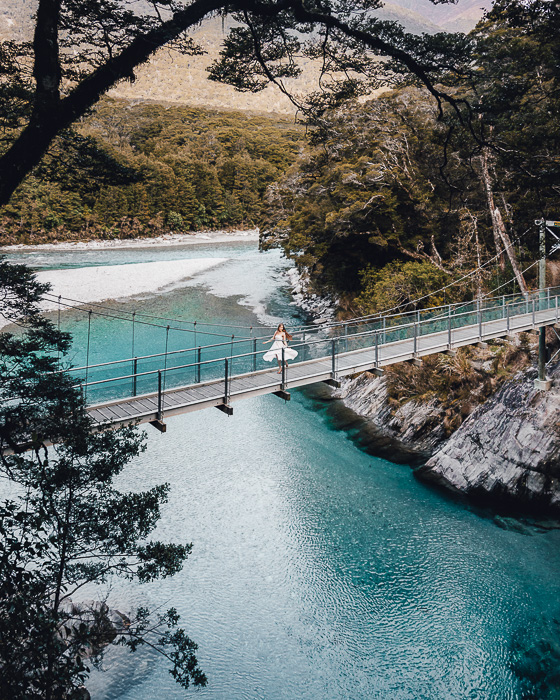 Blue Pools in Makarora, South Island, Dancing the Earth