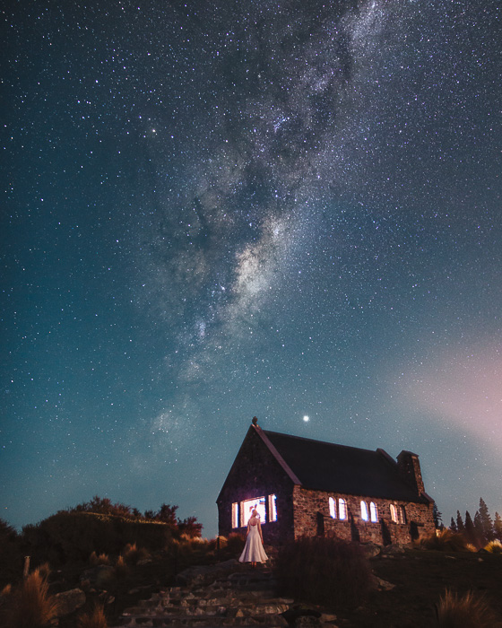Milky Way at the Church of the Good Shepherd, South Island, Dancing the Earth