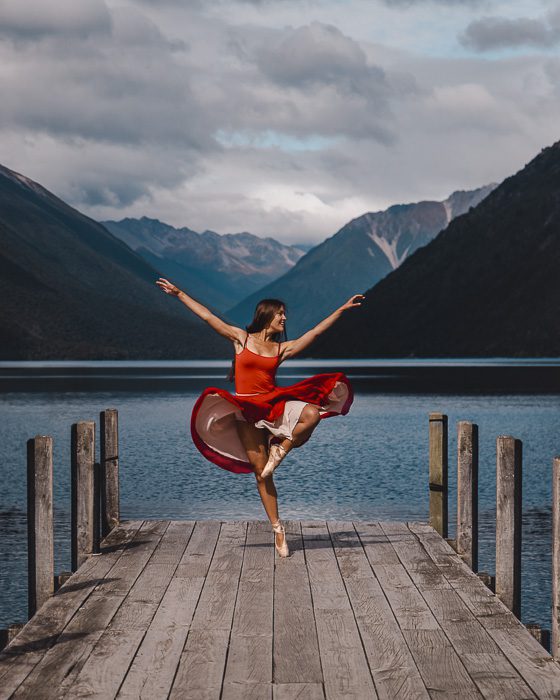 Lake Rotoiti jetty, South Island, Dancing the Earth