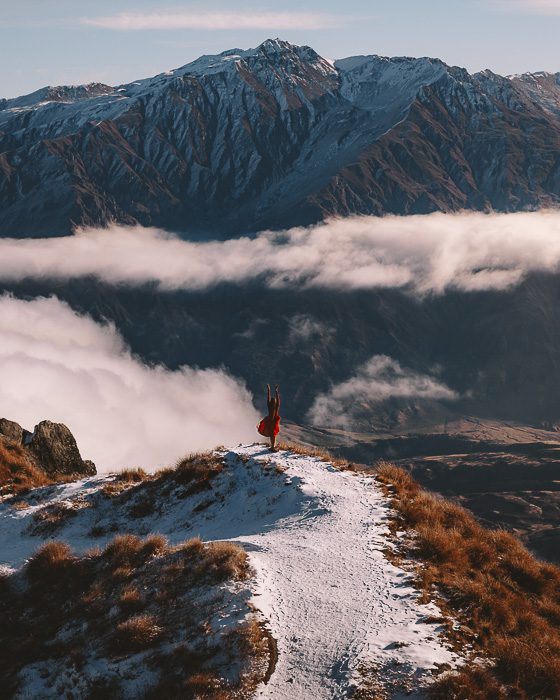 Roys Peak summit, Dancing the Earth