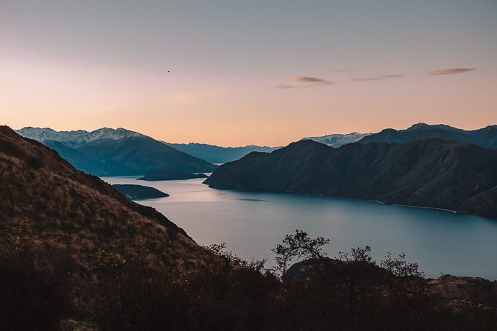 Sunset over lake Wanaka, Dancing the Earth