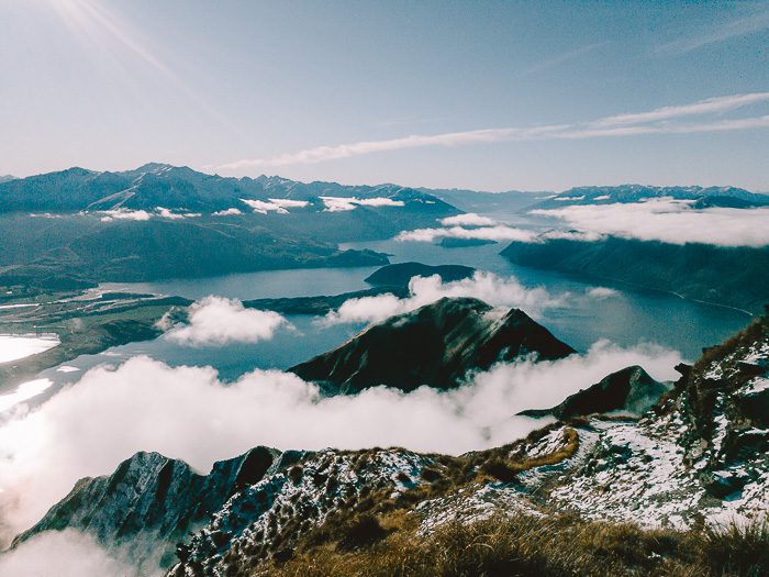 Clouds lifting on Lake Wanaka, Dancing the Earth