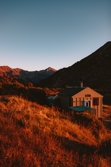 Mt Fyffe hut at sunset, Dancing the Earth