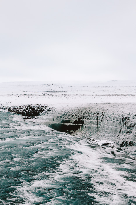 Gullfoss, when water meets ice, Dancing the Earth
