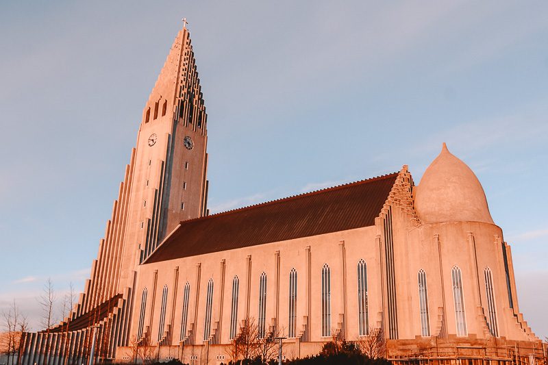 Hallgrimskirkja at golden hour, Dancing the Earth