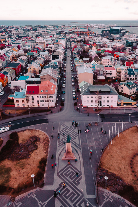 View from Hallgrimskirja, Reykjavik, Dancing the Earth