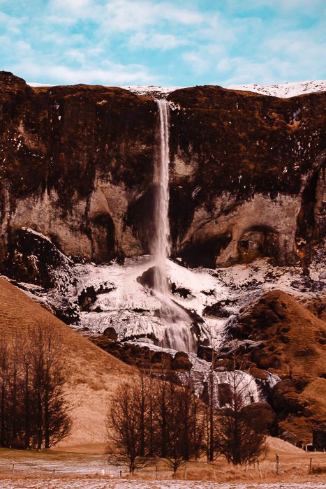 South Iceland waterfall, Dancing the Earth