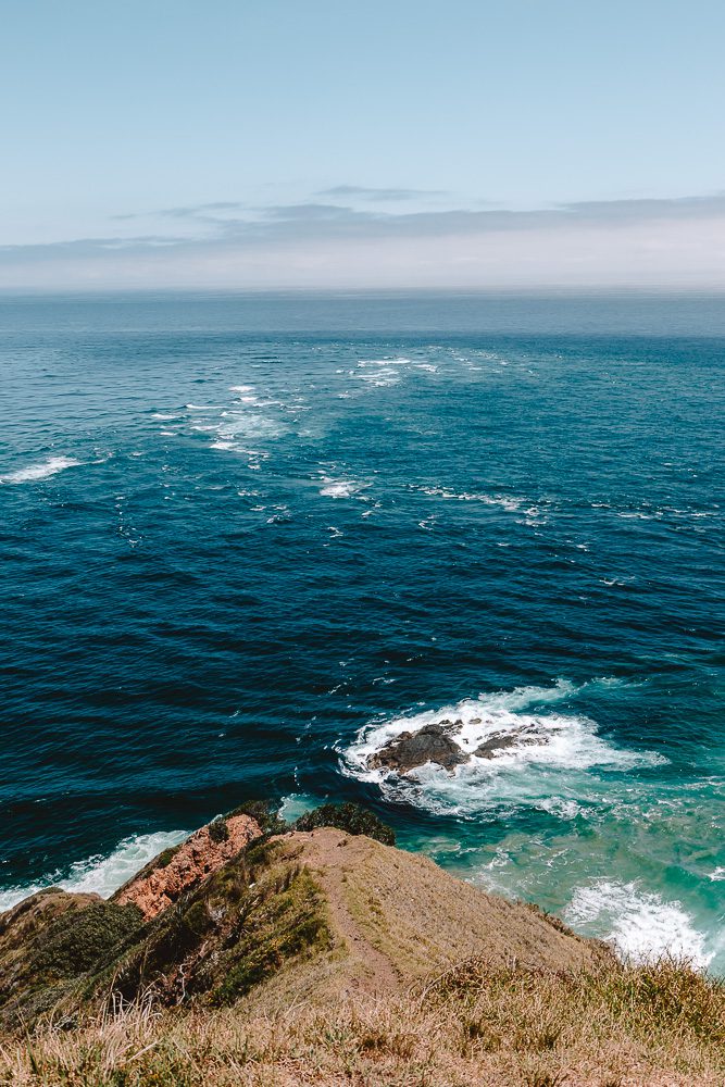 Tasman sea meets Pacific Ocean in Cape Reinga, Dancing the Earth