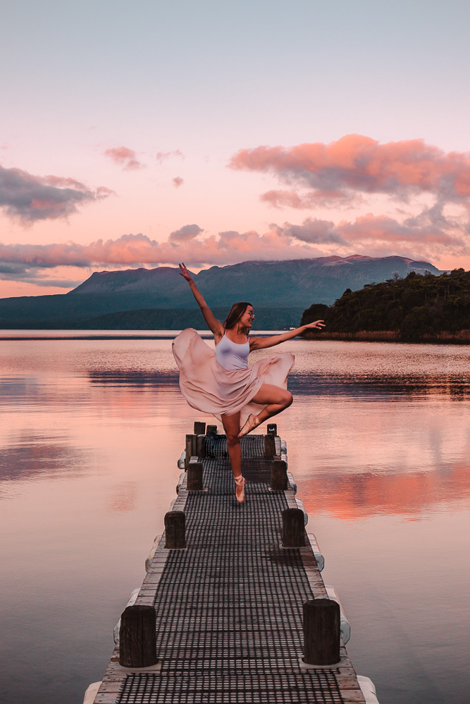 Lake Tarawera at sunset, North Island Photography Spots, Dancing the Earth