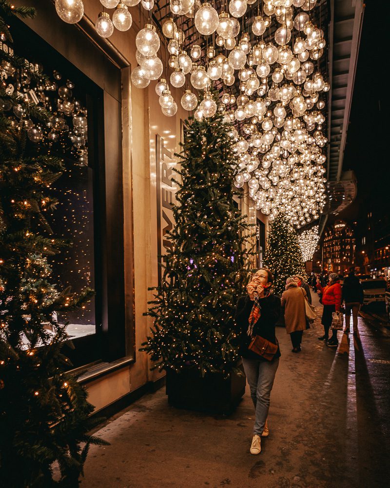 Christmas decorations outside Le Bon March&eacute;, Dancing the Earth
