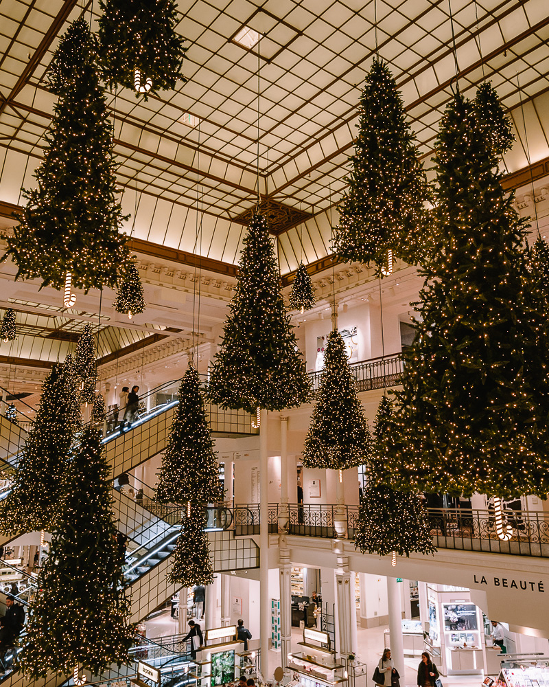 Christmas trees at Le Bon Marché in 2018, Dancing the Earth