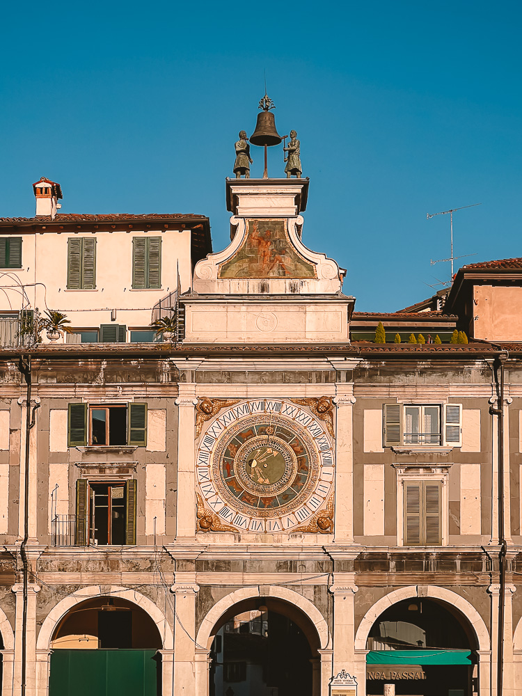 Details of the Clock Tower of Brescia, Dancing the Earth