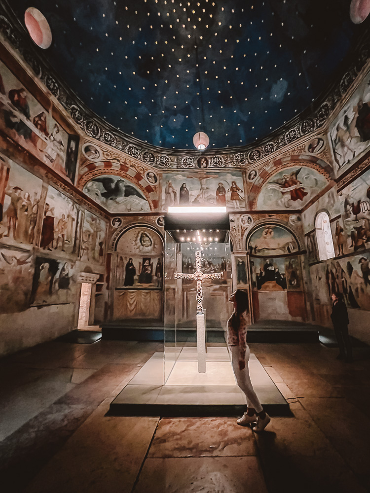 Standing in the oratory, Santa Giulia Museum, Dancing The Earth