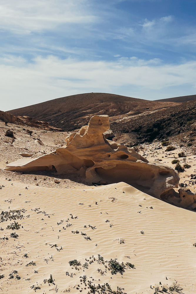 Sand sculpture inside Barranco Encantado by Dancing the Earth
