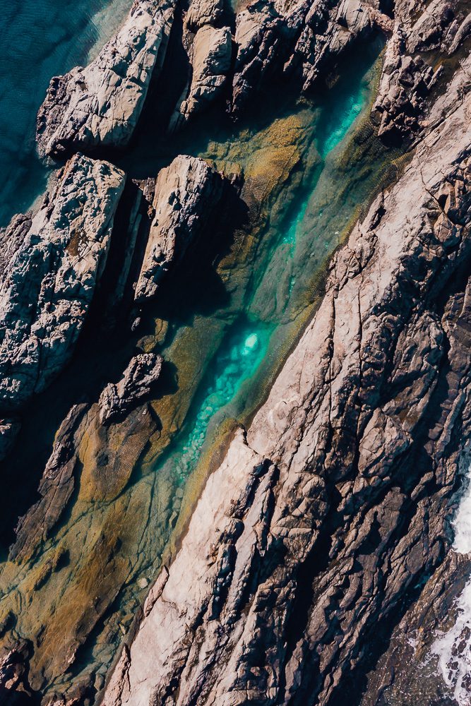 Fuerteventura travel guide, drone shot of aguas verdes by Dancing-the-Earth