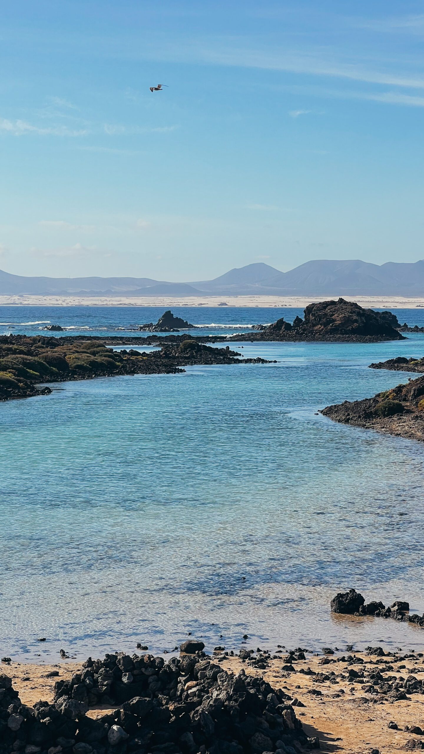 Dunas de Corralejo from Lobos Island, by Dancing the Earth