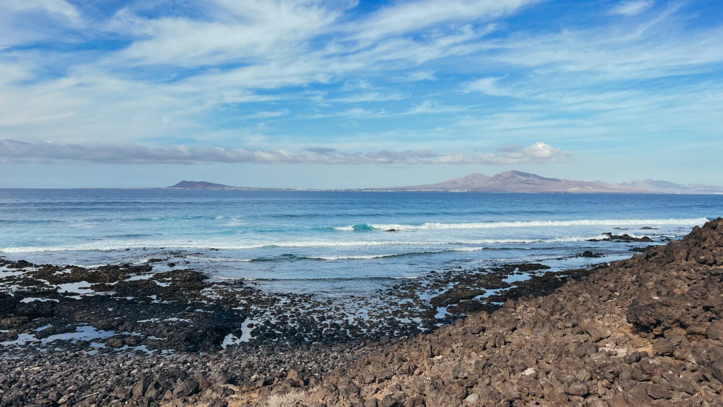 Lanzarote from Lobos Island lighthouse, by Dancing the Earth