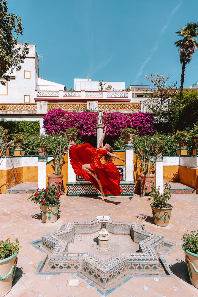 Seville weekend itinerary, Casa de Pilatos gardens, by Dancing The Earth