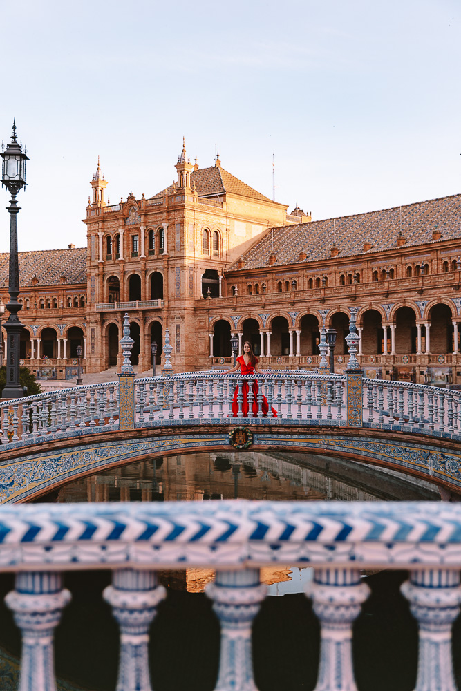 Seville weekend itinerary, Plaza de Sevilla bridges, by Dancing The Earth