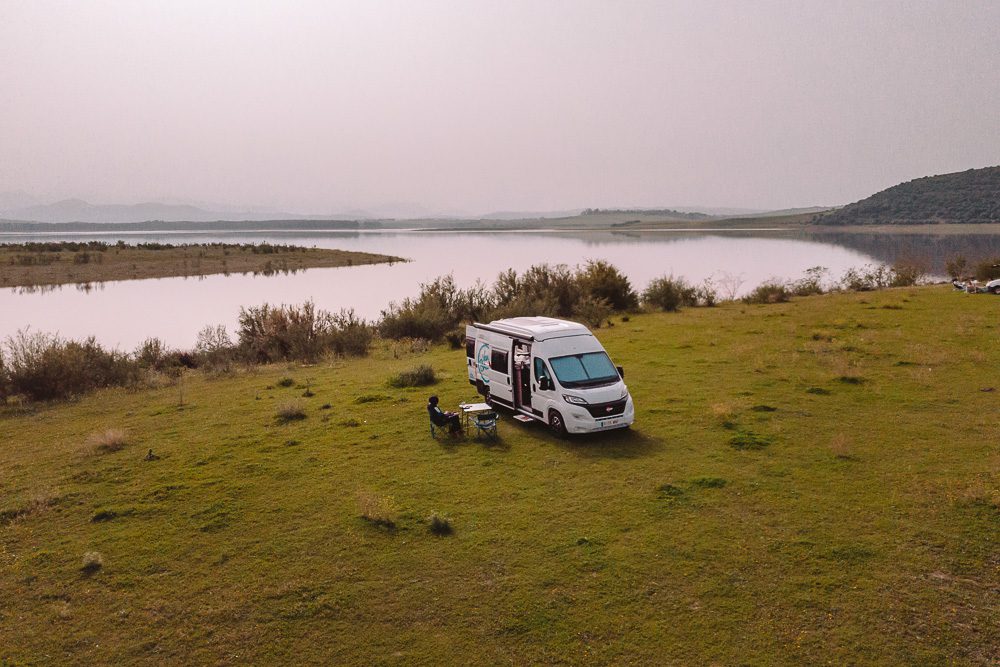 Andalusia road-trip itinerary, Bornos freecamp, by Dancing the Earth