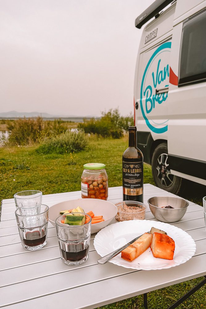 Andalusia road-trip itinerary, Bornos freecamp apero, by Dancing the Earth
