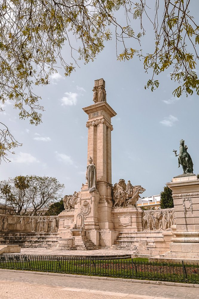 Andalusia road-trip itinerary, Cadiz Constitution monument, by Dancing the Earth