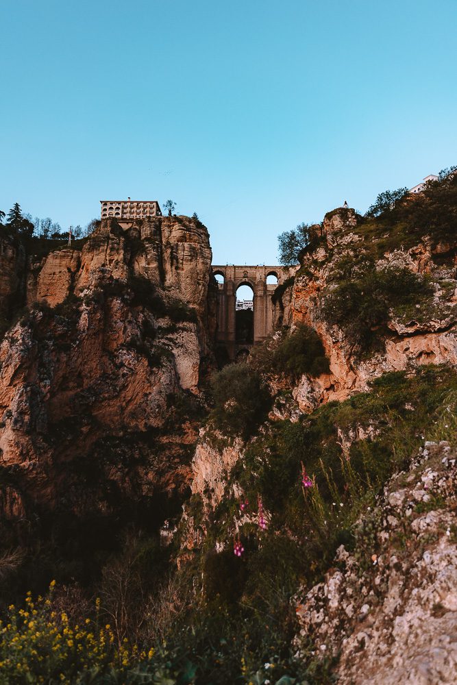 Andalusia road-trip itinerary, Ronda Puente Nuevo at sunset, by Dancing the Earth