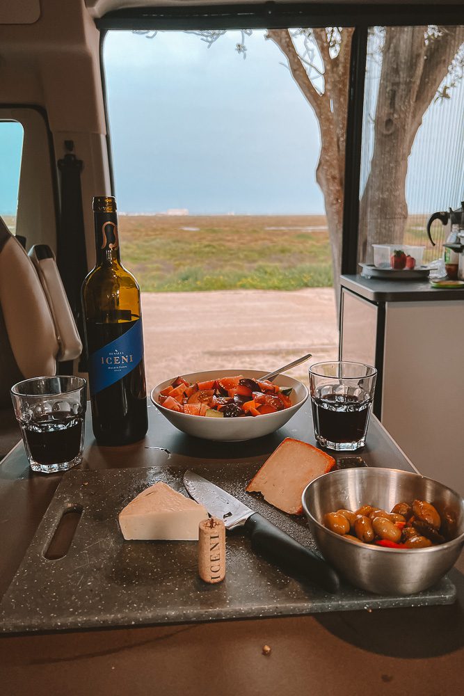 Andalusia road-trip itinerary, San Fernando freecamp apero, by Dancing the Earth