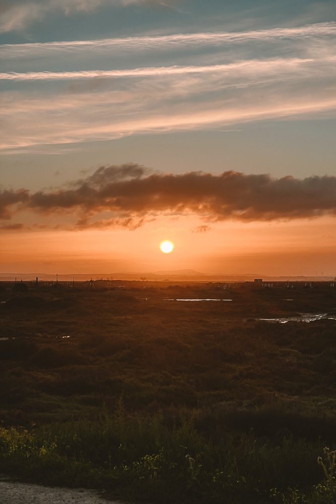 Andalusia road-trip itinerary, San Fernando freecamp sunrise, by Dancing the Earth