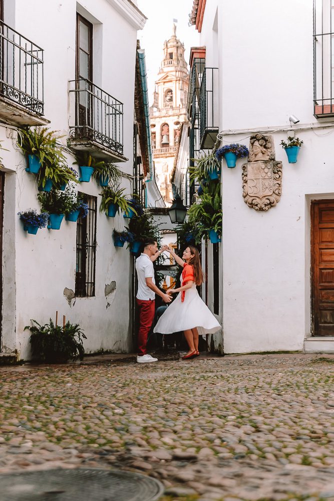 Cordoba weekend itinerary, Calleja de las Flores with view on Torre Campanario, by Dancing the Earth