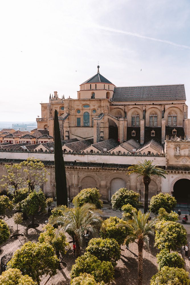 Cordoba weekend itinerary, Mezquita from Torre Campanario, by Dancing the Earth