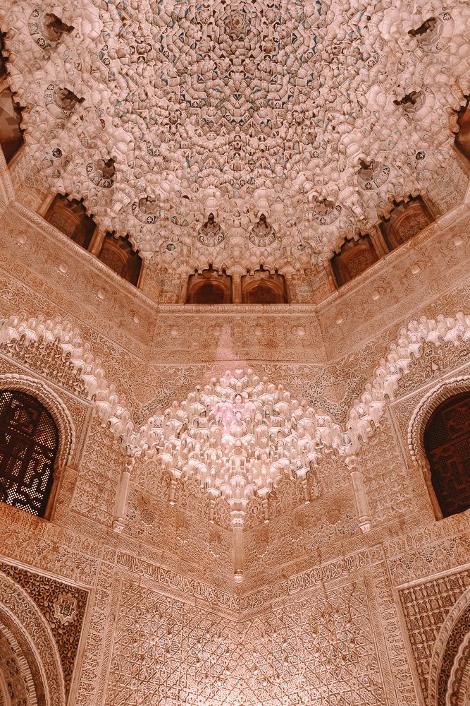 Granada Alhambra by night, ceiling details, by Dancing the Earth