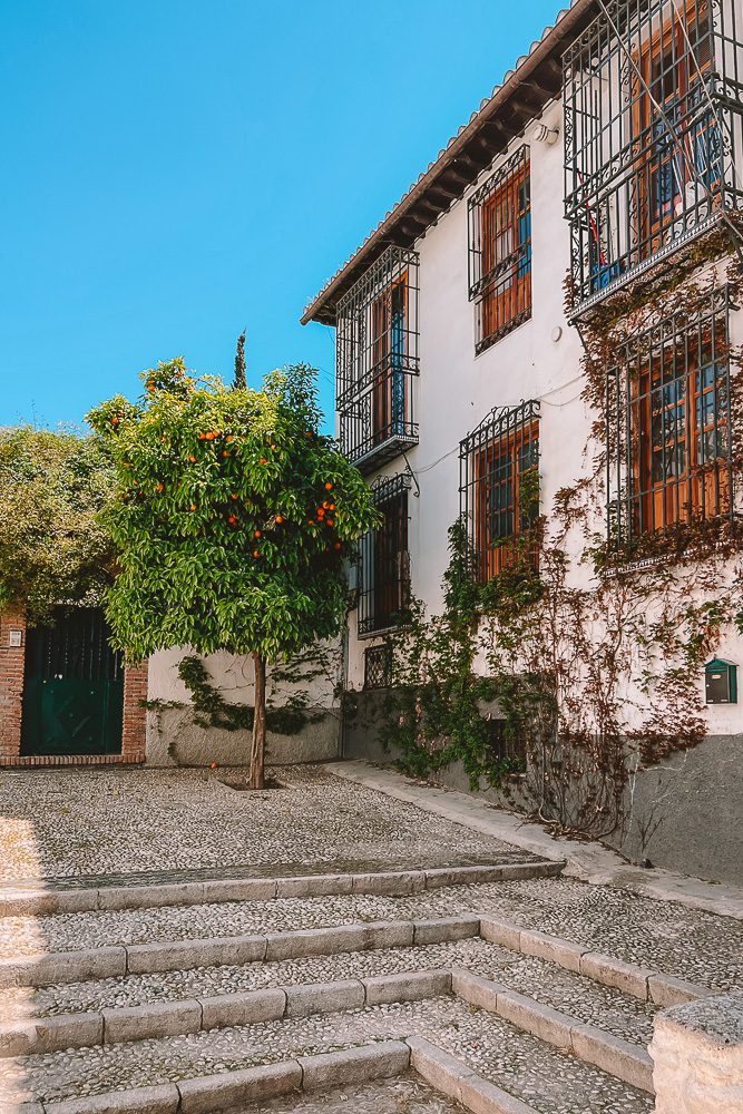 Granada weekend itinerary, Albaicin orange tree by Dancing the Earth