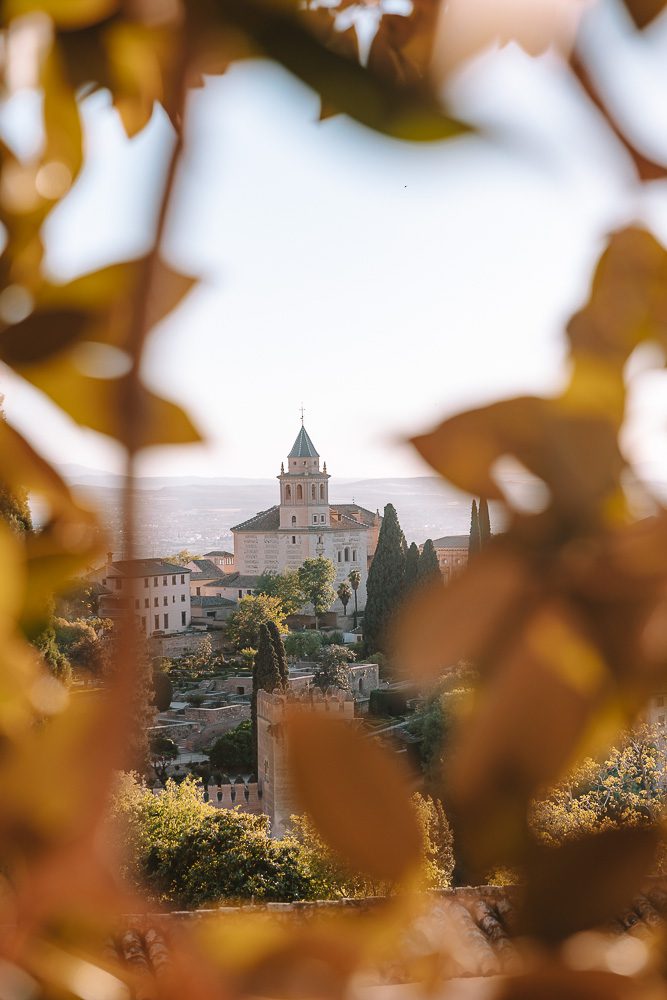 Granada weekend itinerary, Alhambra foliage framed from Generalife by Dancing the Earth