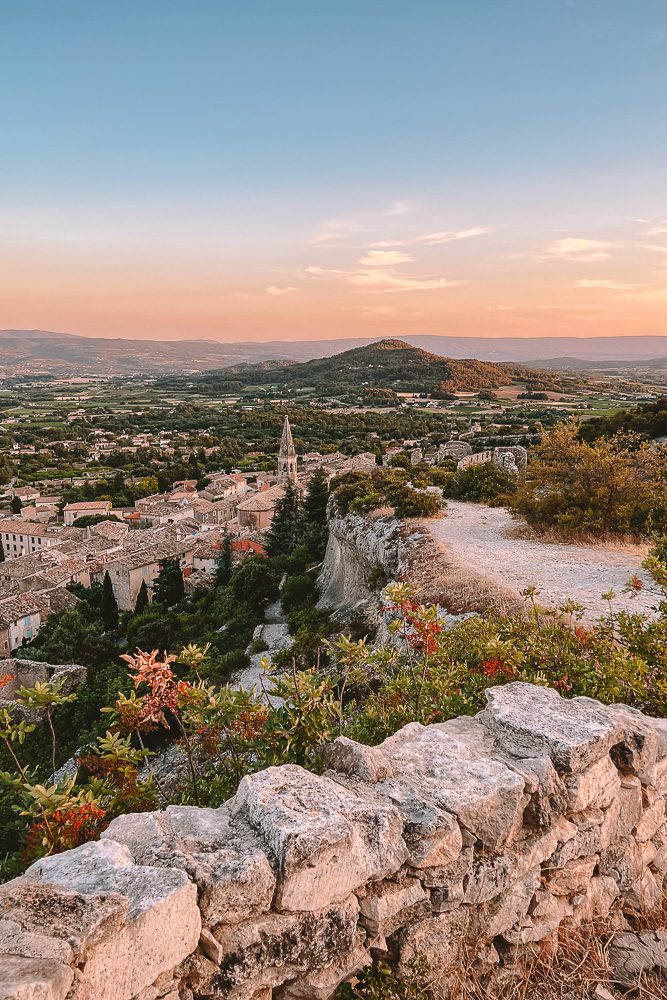 Provence Ultimate Itinerary, Saint-Saturnin-les-Apt church and village at sunset, by Dancing the Earth