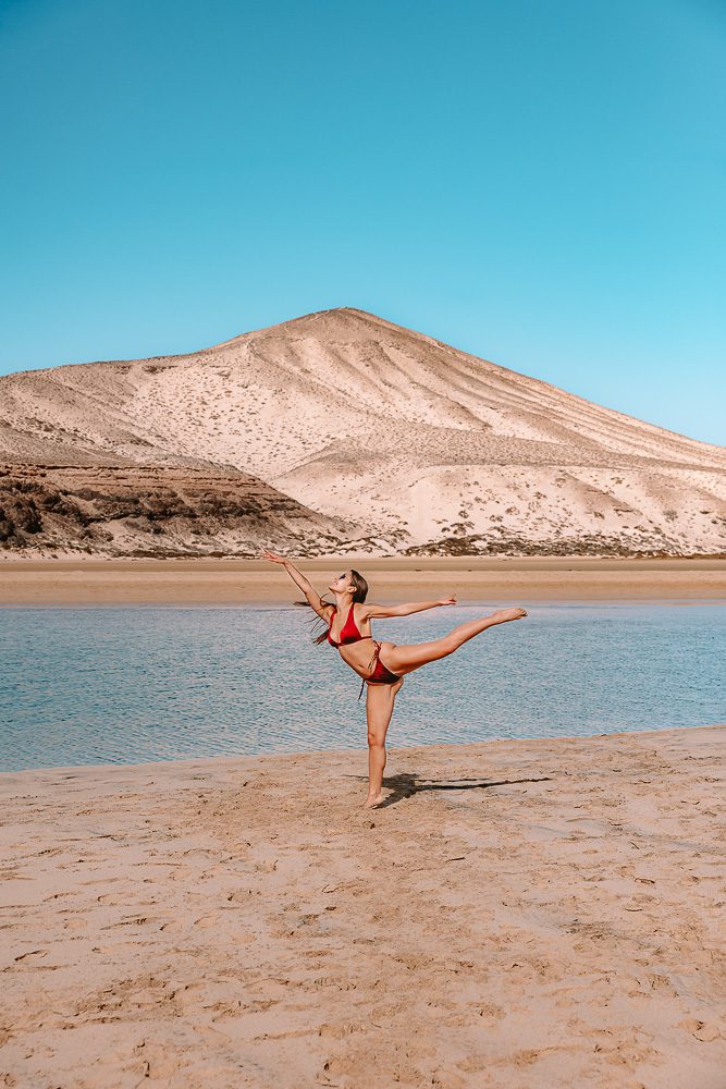 Fuerteventura, Sotavento lagoon and mountain, by Dancing the Earth