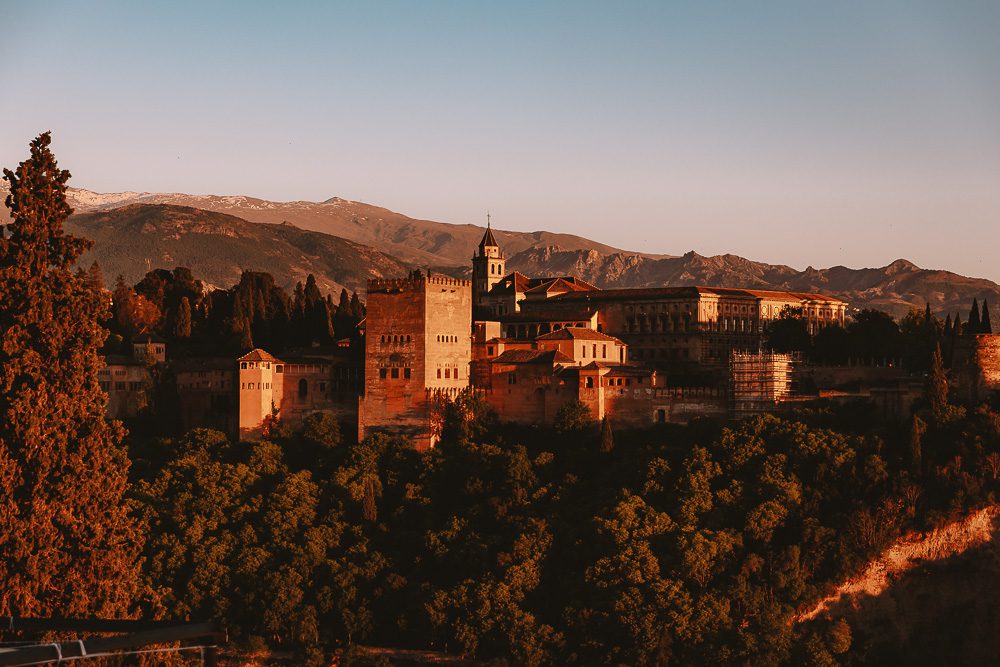 Granada weekend itinerary Alhambra from Mirador San Nicolas, the red fortress, by the Earth