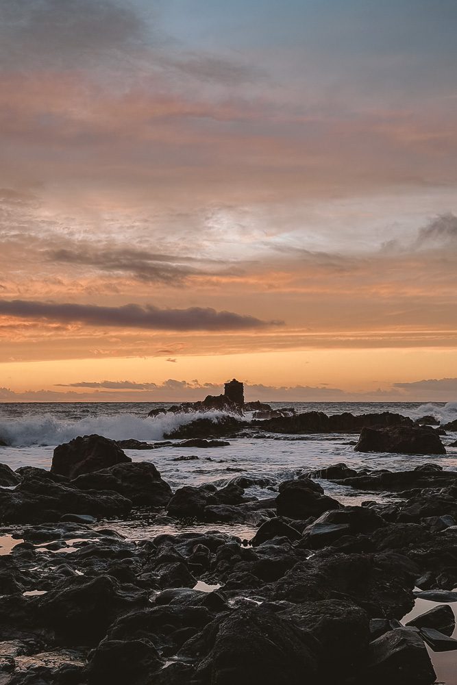 Charco de Alojera, sunset tower, by Dancing the Earth