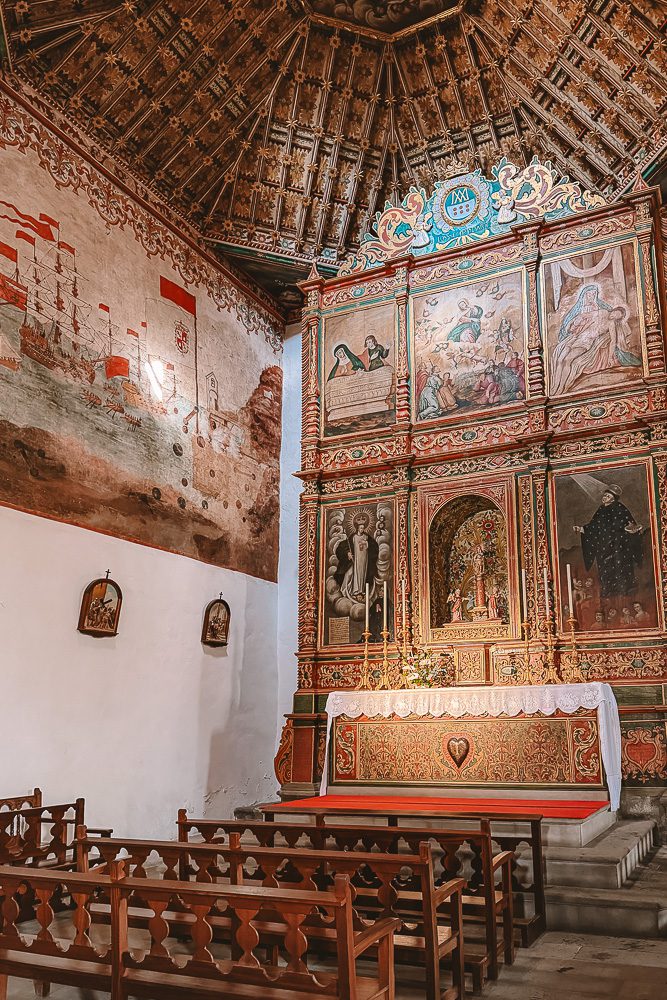 San Sebastian Iglesia de la Asuncion inside, by Dancing the Earth