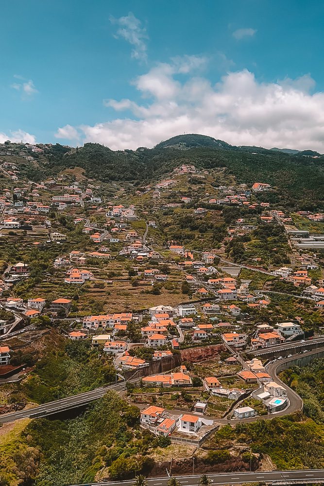 Madeira from plane, landing, by Dancing the Earth