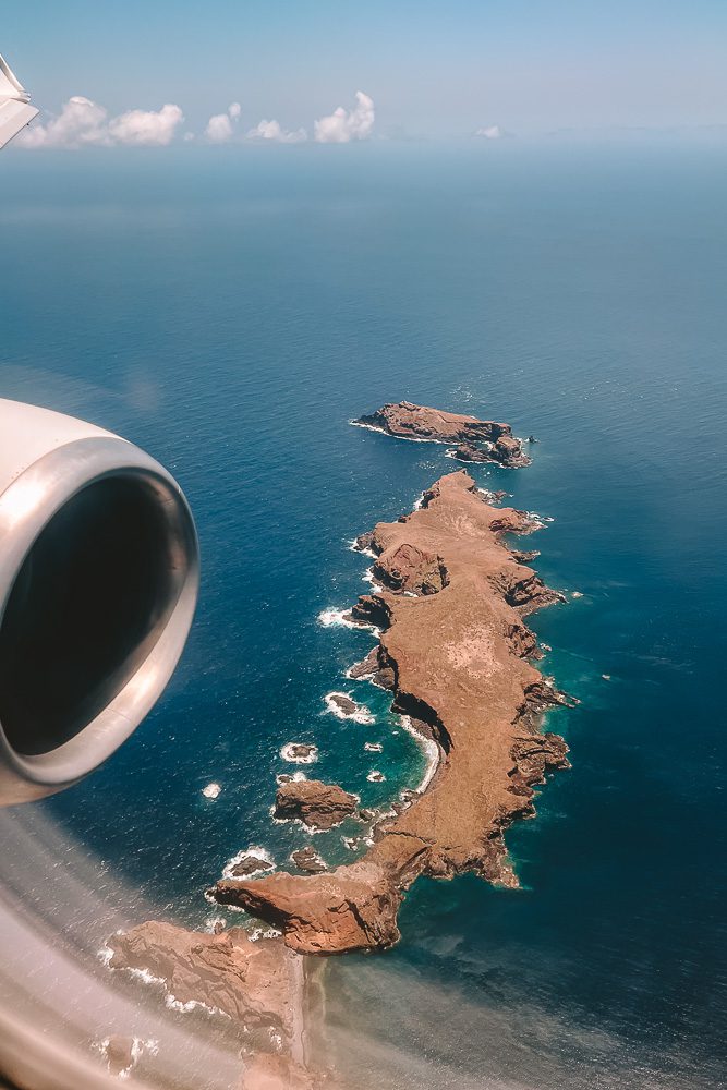 Porto Santo from plane, by Dancing the Earth